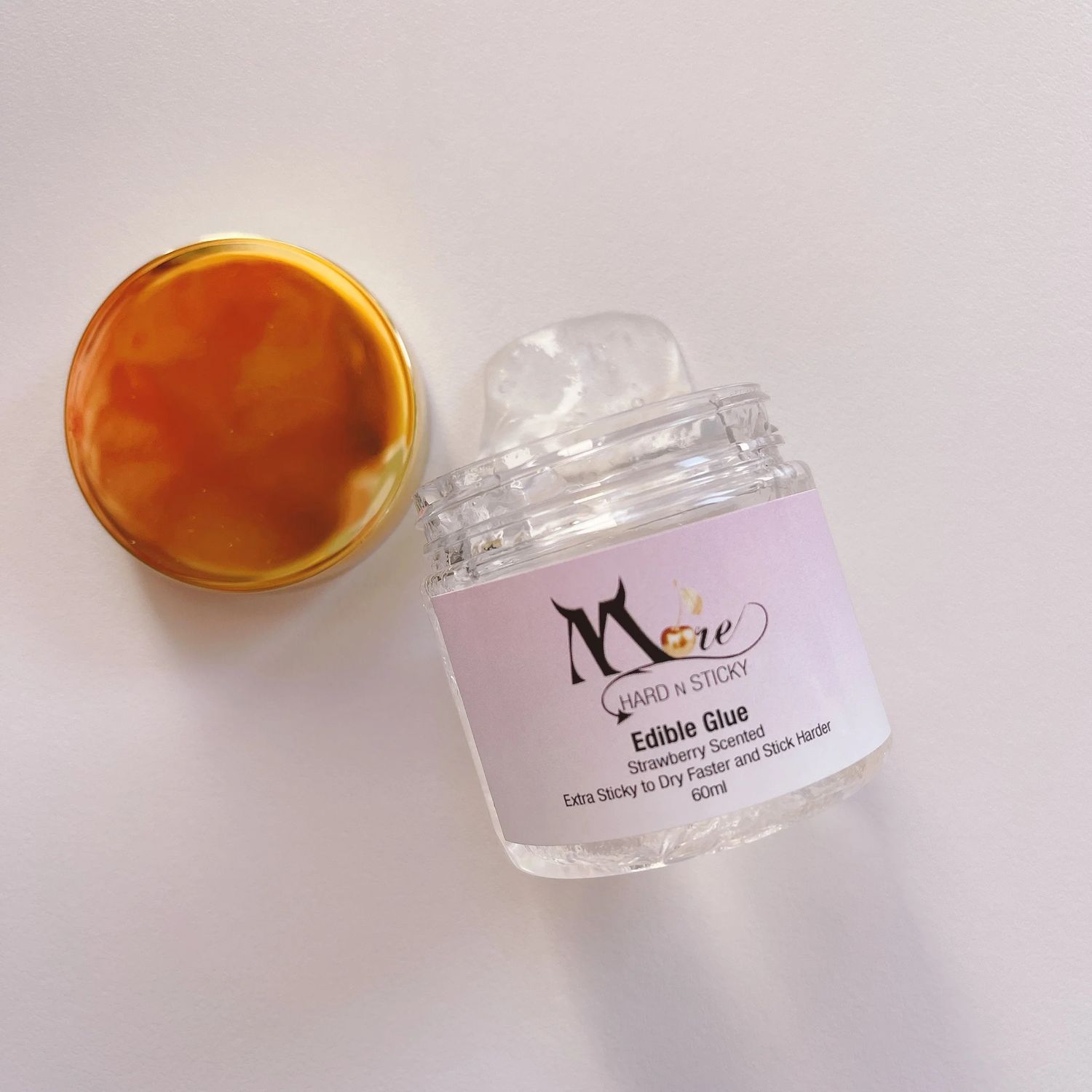 More Strawberry Edible Glue 60ml Jar