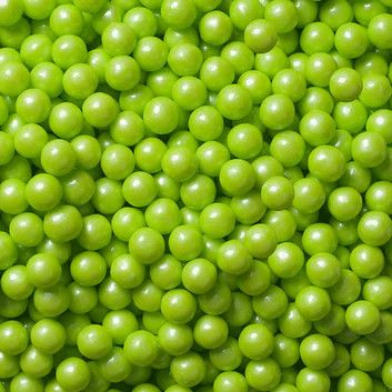 GD Sugar Pearls Lime Green 4mm 3oz