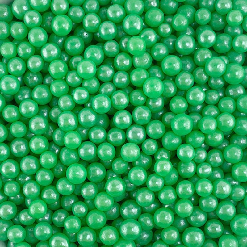 GD Green Sugar Pearls 4mm 3oz