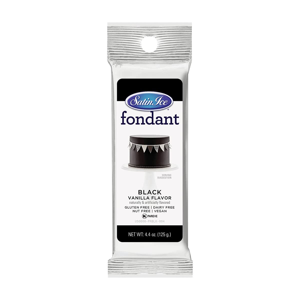 Satin Ice Fondant Black 4.4 oz