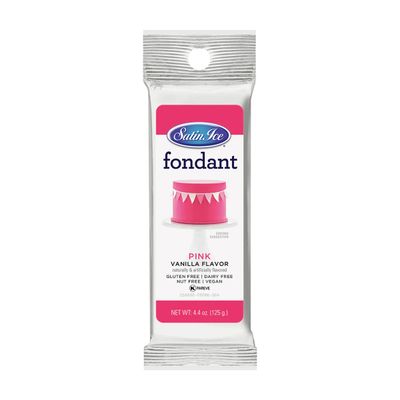 Satin Ice Fondant Pink 4.4 oz