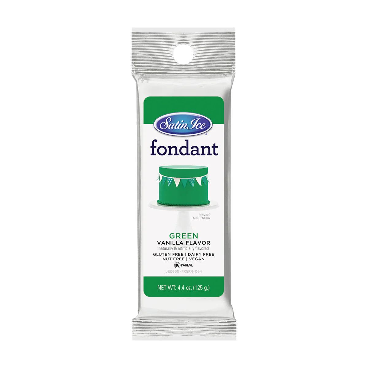 Satin Ice Fondant Green 4.4 oz