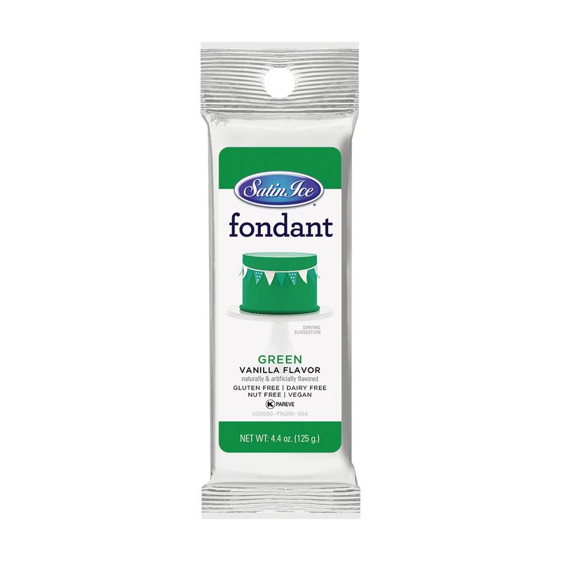 Satin Ice Fondant Green 4.4 oz
