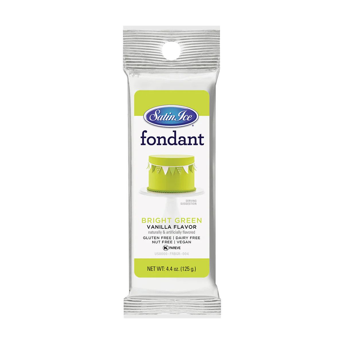 Satin Ice Fondant Bright Green 4.4 oz