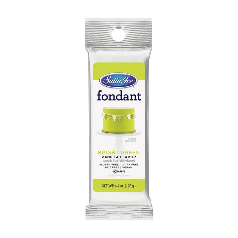 Satin Ice Fondant Bright Green 4.4 oz