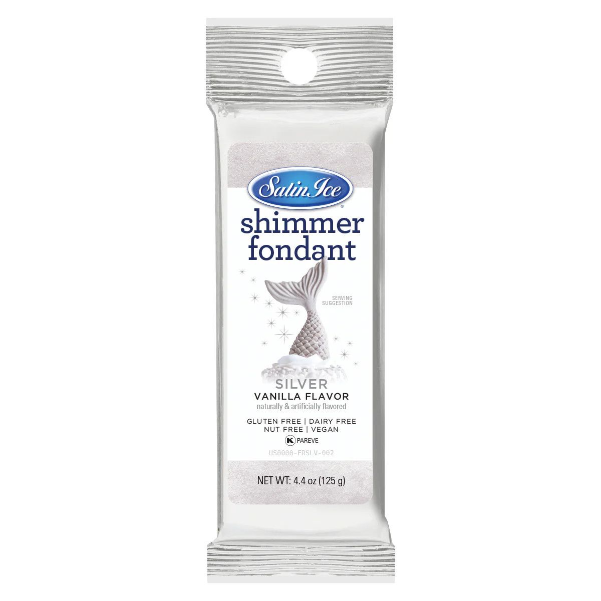 Satin Ice Fondant Silver 4.4 oz