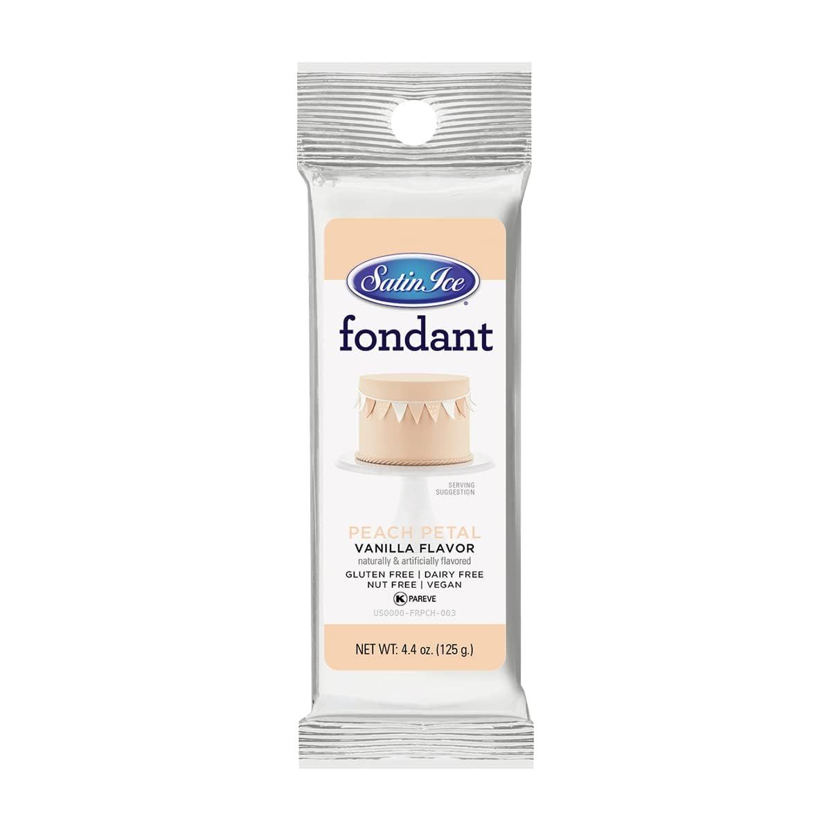 Satin Ice Fondant Peach Petal 4.4 oz