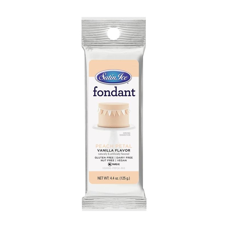 Satin Ice Fondant Peach Petal 4.4 oz