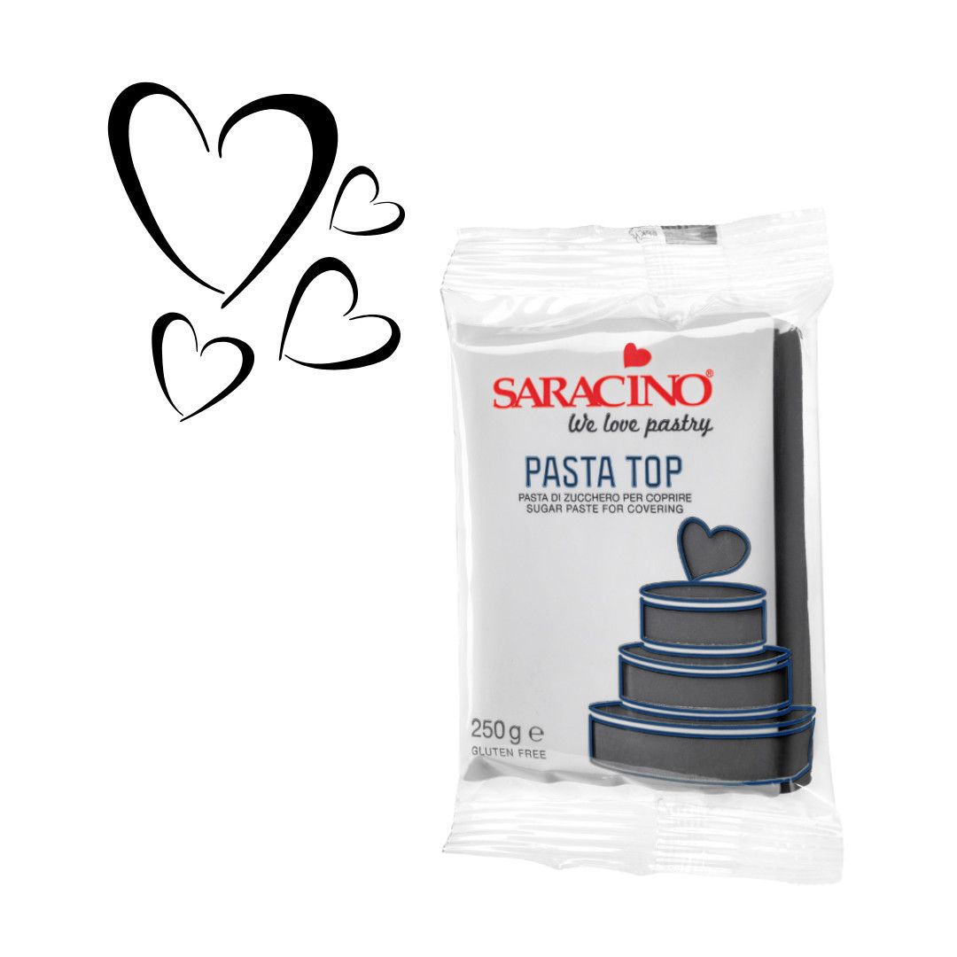 Saracino Pasta Top Fondant Black 250g (8.8 oz)
