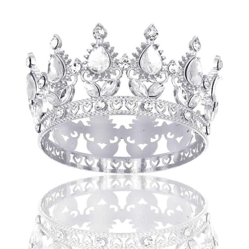 3" Crown Rhinestones Silver/Gold