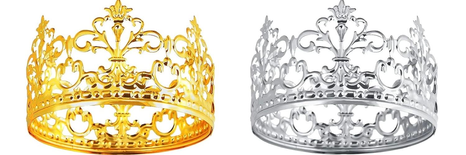 4" Gold/Silver Crown Plain