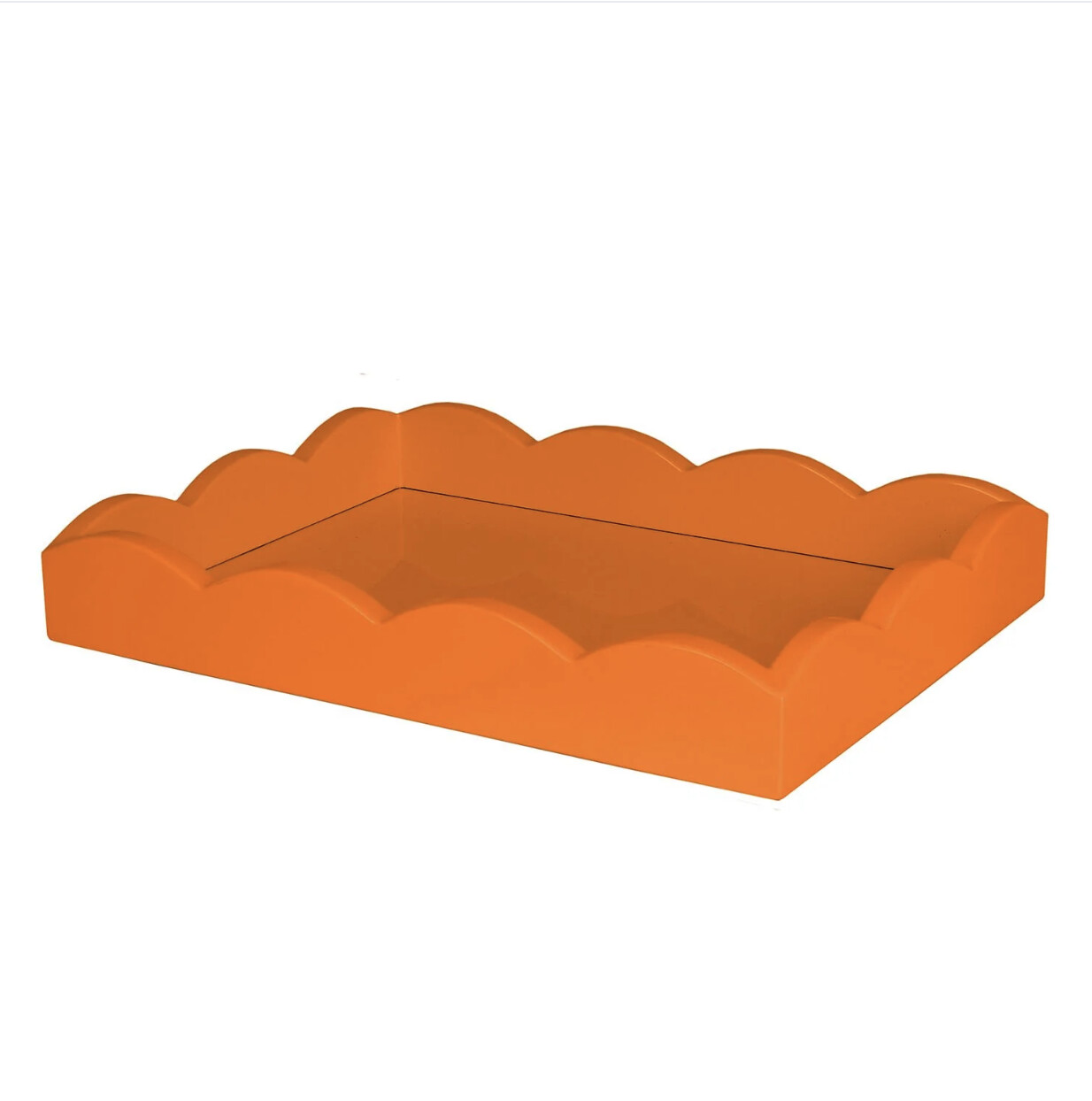 Small, Orange Scalloped Edge Tray