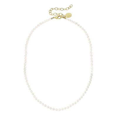16 inch Freshwater Pearl Necklace w/ Gold 3 inch Extender Chain