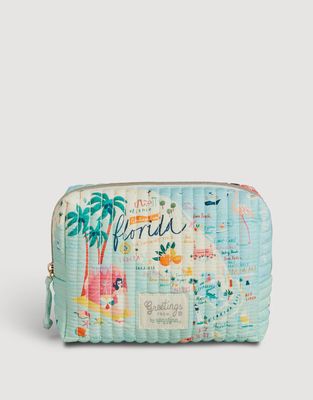 Florida Quilted Cosmetic Bag