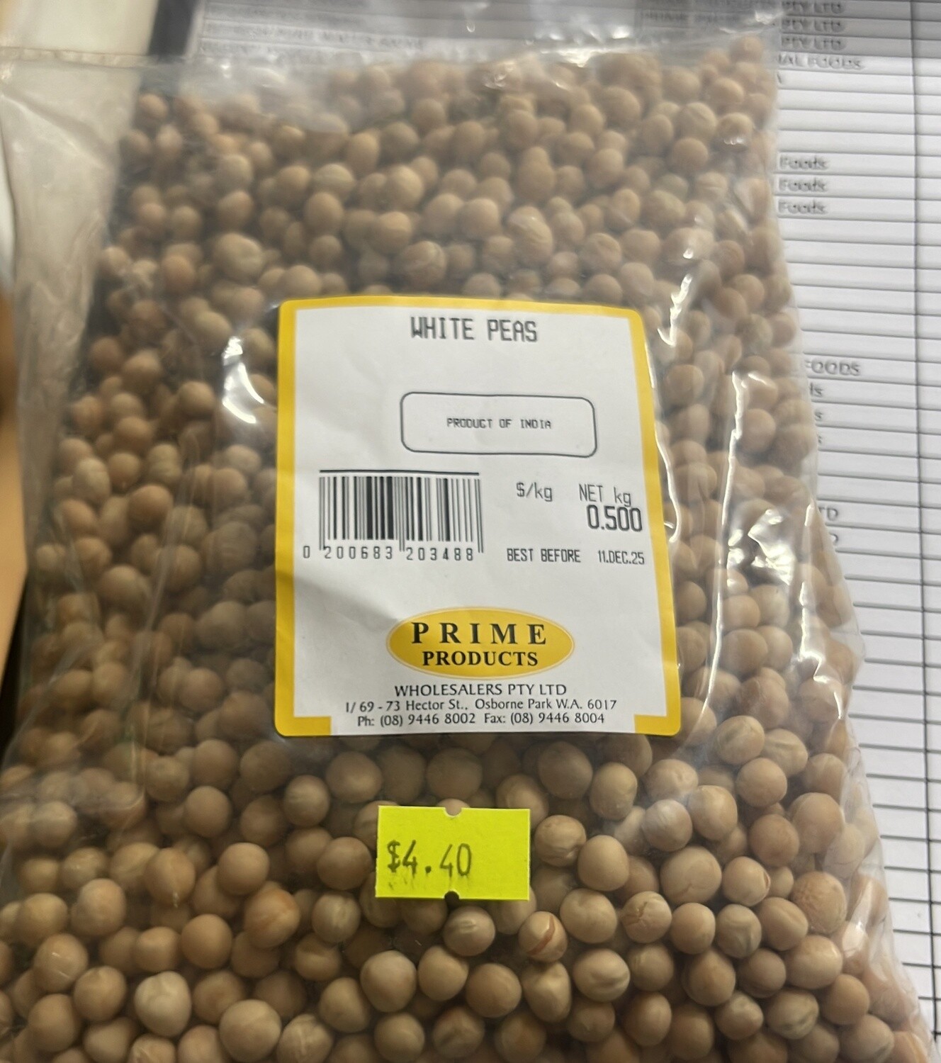 WHITE PEAS 500G