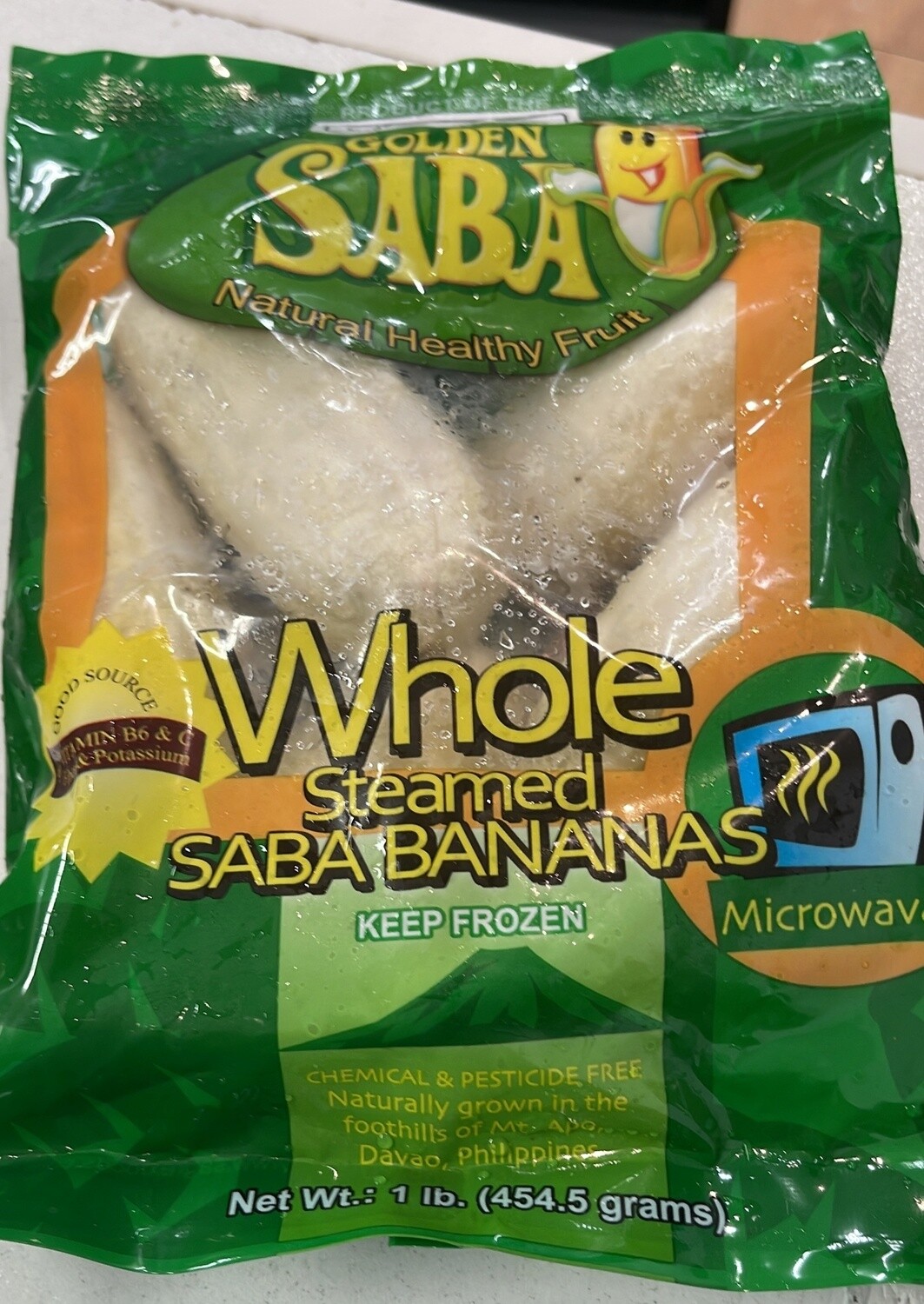 GOLDEN FR WHOLE STEAMED SABA BANANA 454G