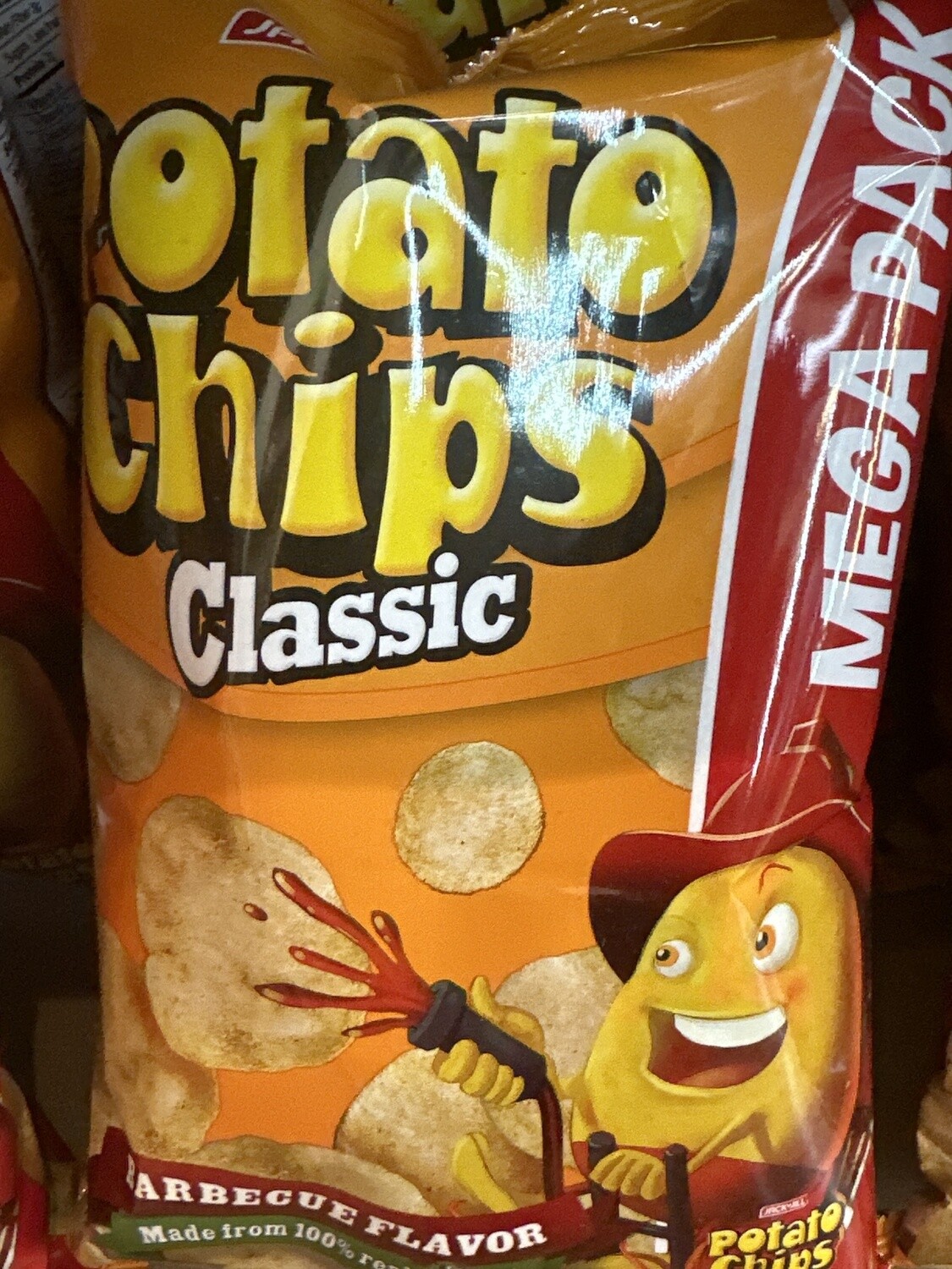 *JACK&#39;N JILL POTTO CHIPS PLAIN BBQ MEGA PACK 130G