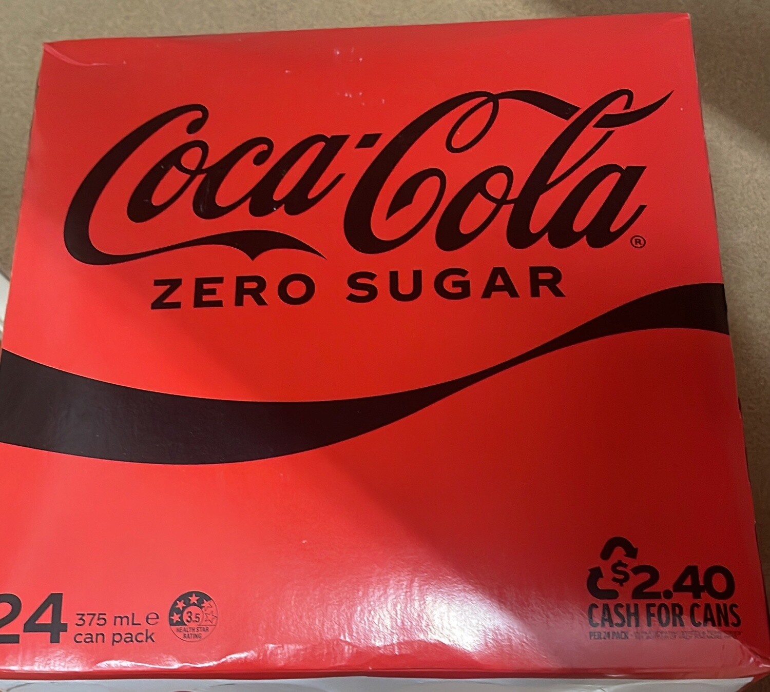 COCA COLA ZERO  375ML BOX
