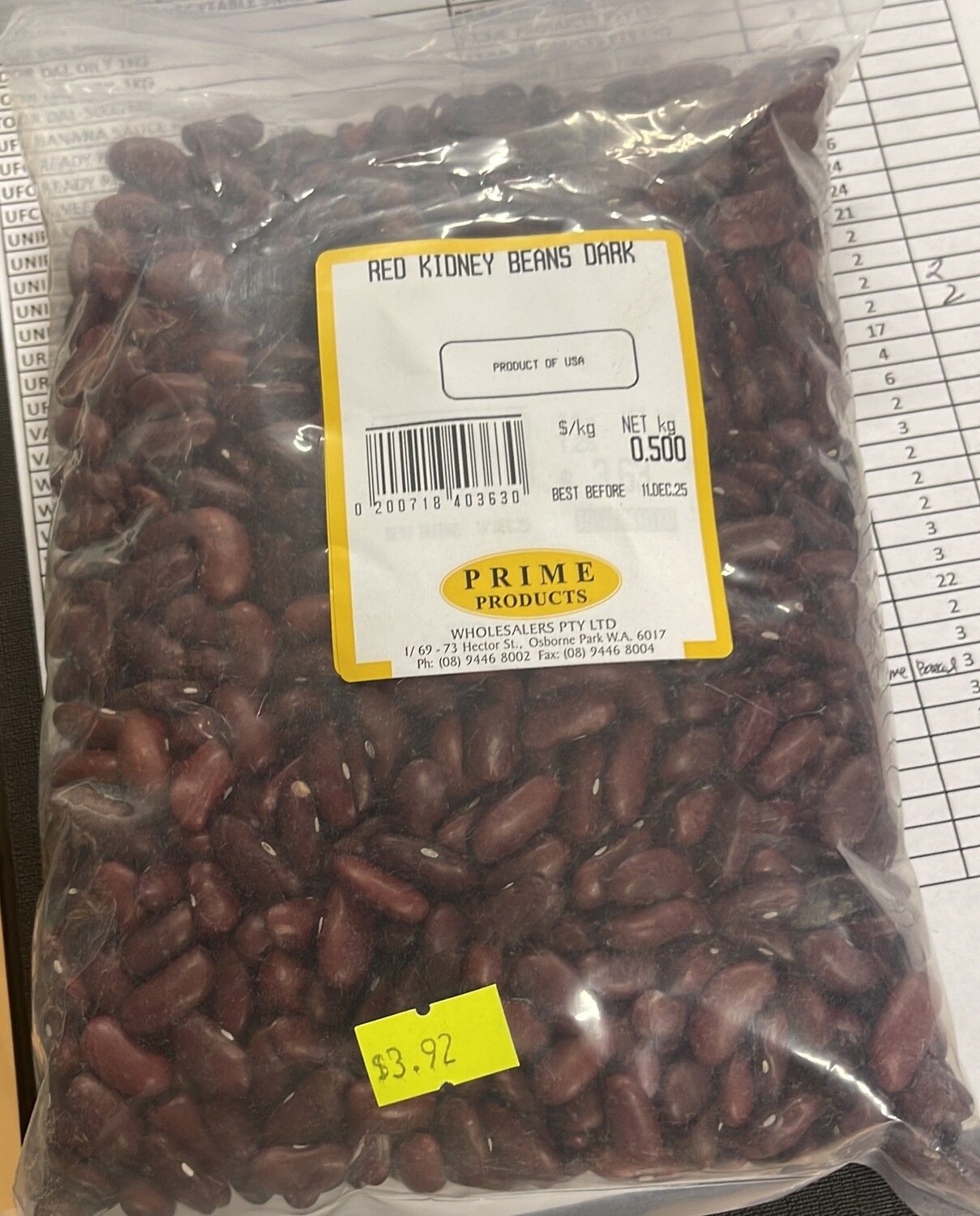 RED KIDNEY BEANS DARK 1KG-500GMS