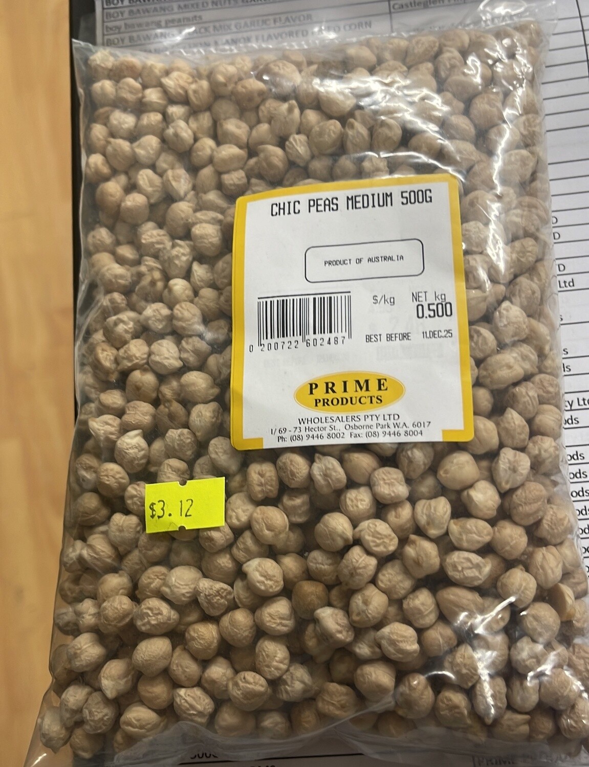 CHIC PEAS MEDIUM 500G