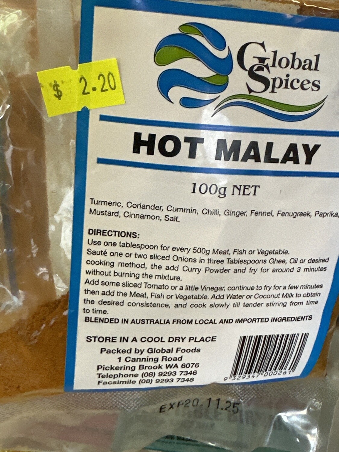 GS HOT CURRY MALAY 100G