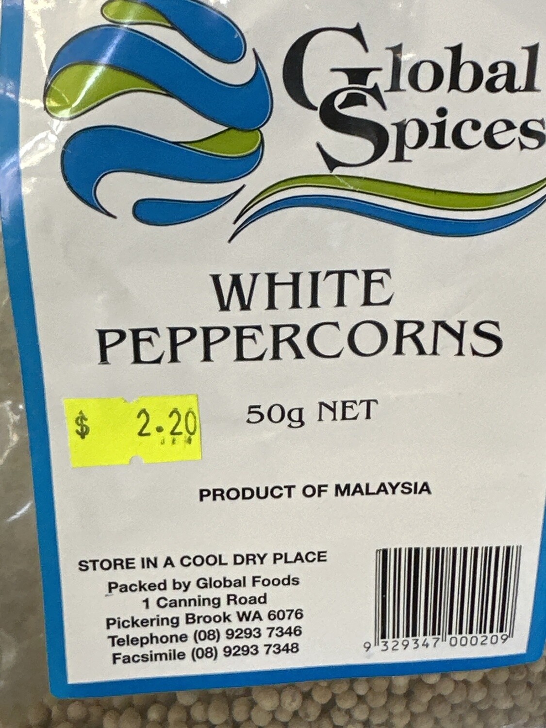 GS WHITE PEPPERCORNS 50G
