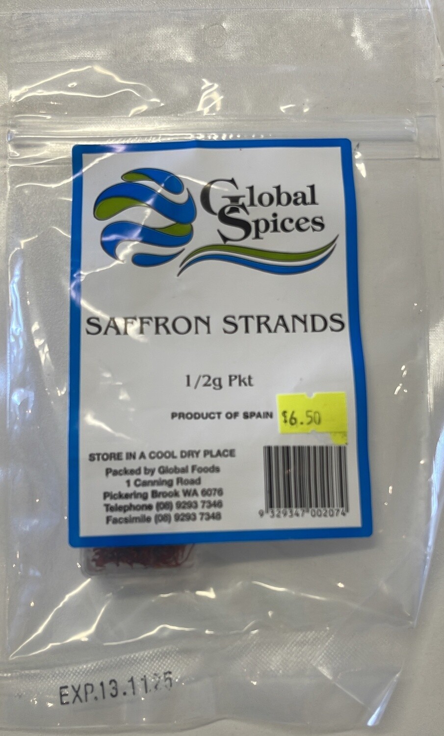 GS SAFFRON STRANDS 1/2G PKT