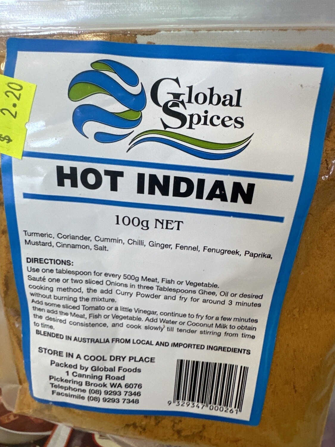 GS CURRY POWDER HOT INDIAN 100G