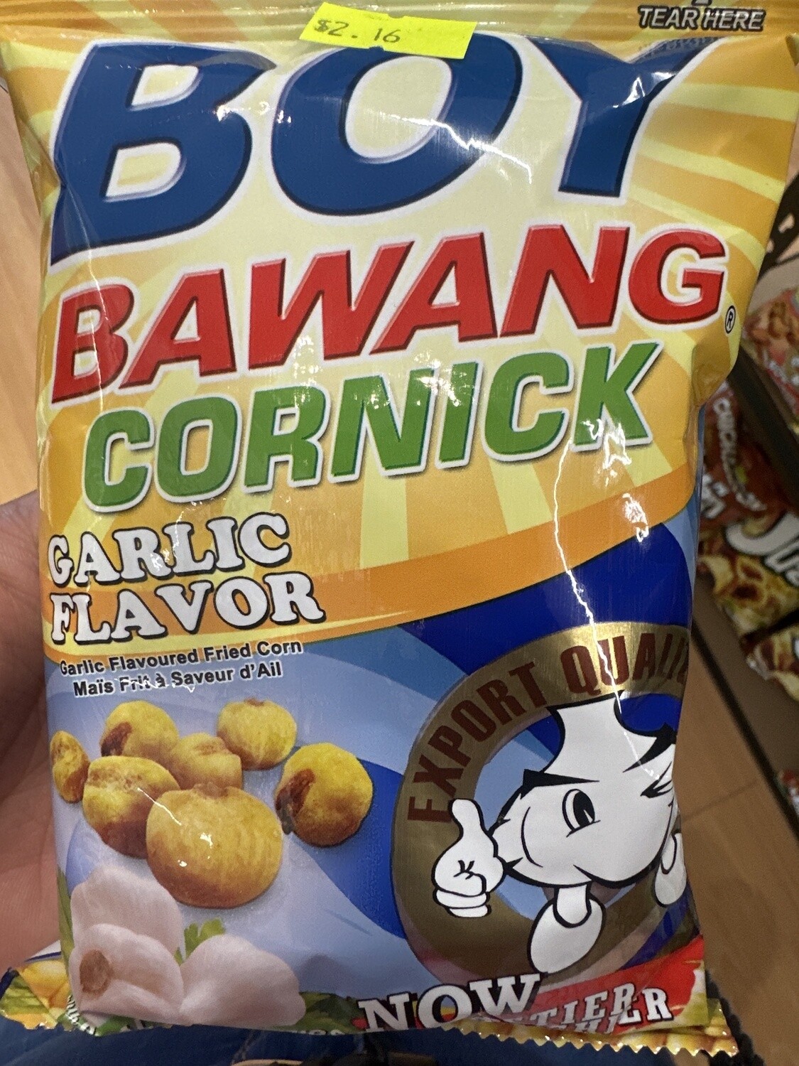 BOY BAWANG GARLIC FLAVORED FRIED CORN 90G