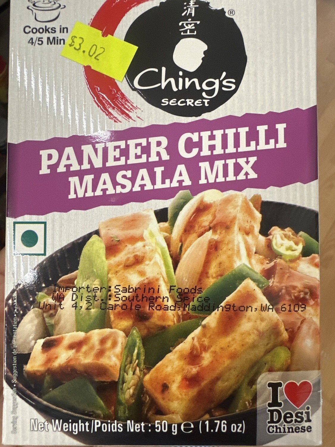 CHING&#39;S SECRET PANEER CHILI MASALA MIX 50G
