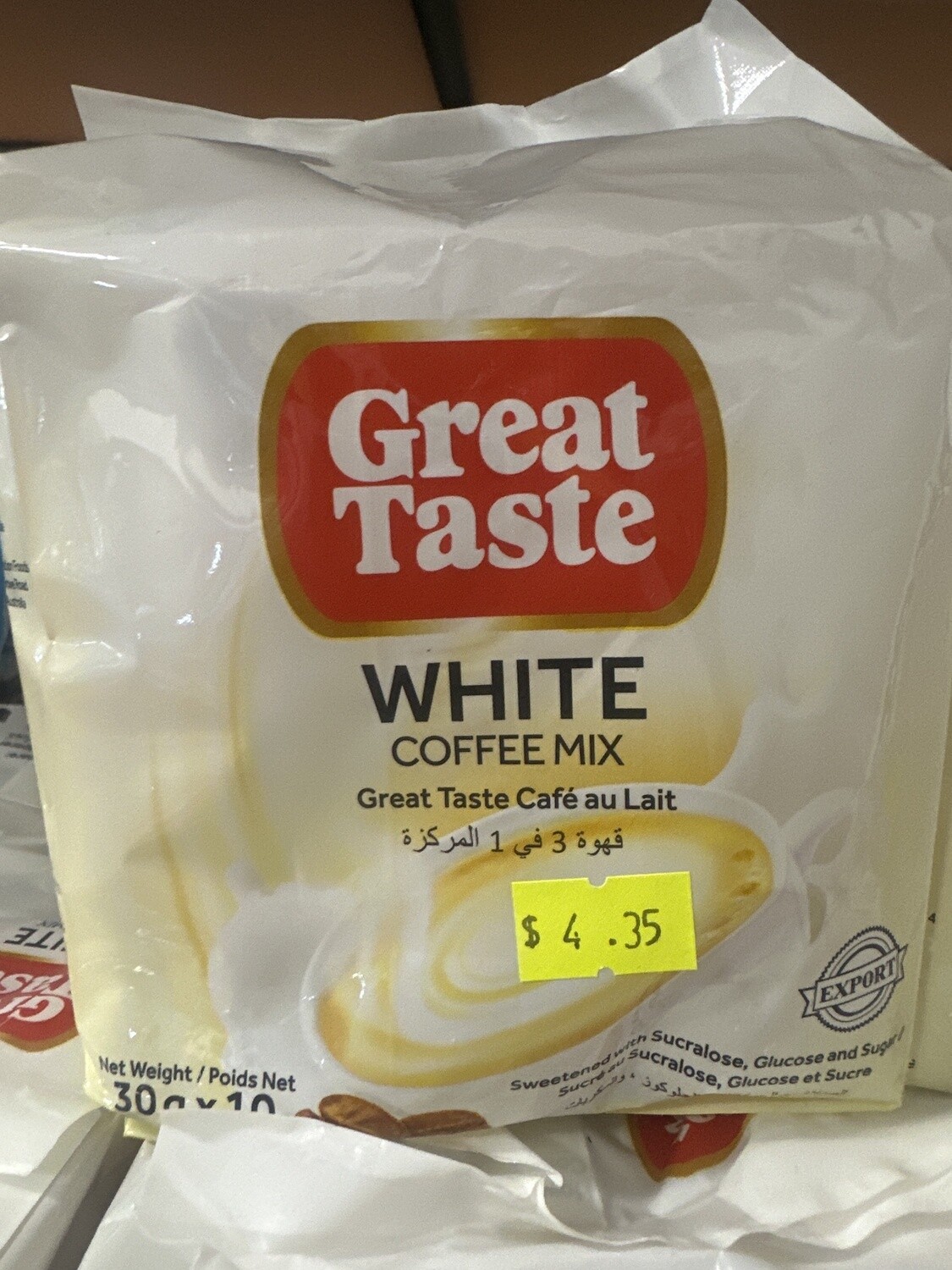 GREAT TASTE 3 IN 1 WHITE COFFEE 30G X 10
