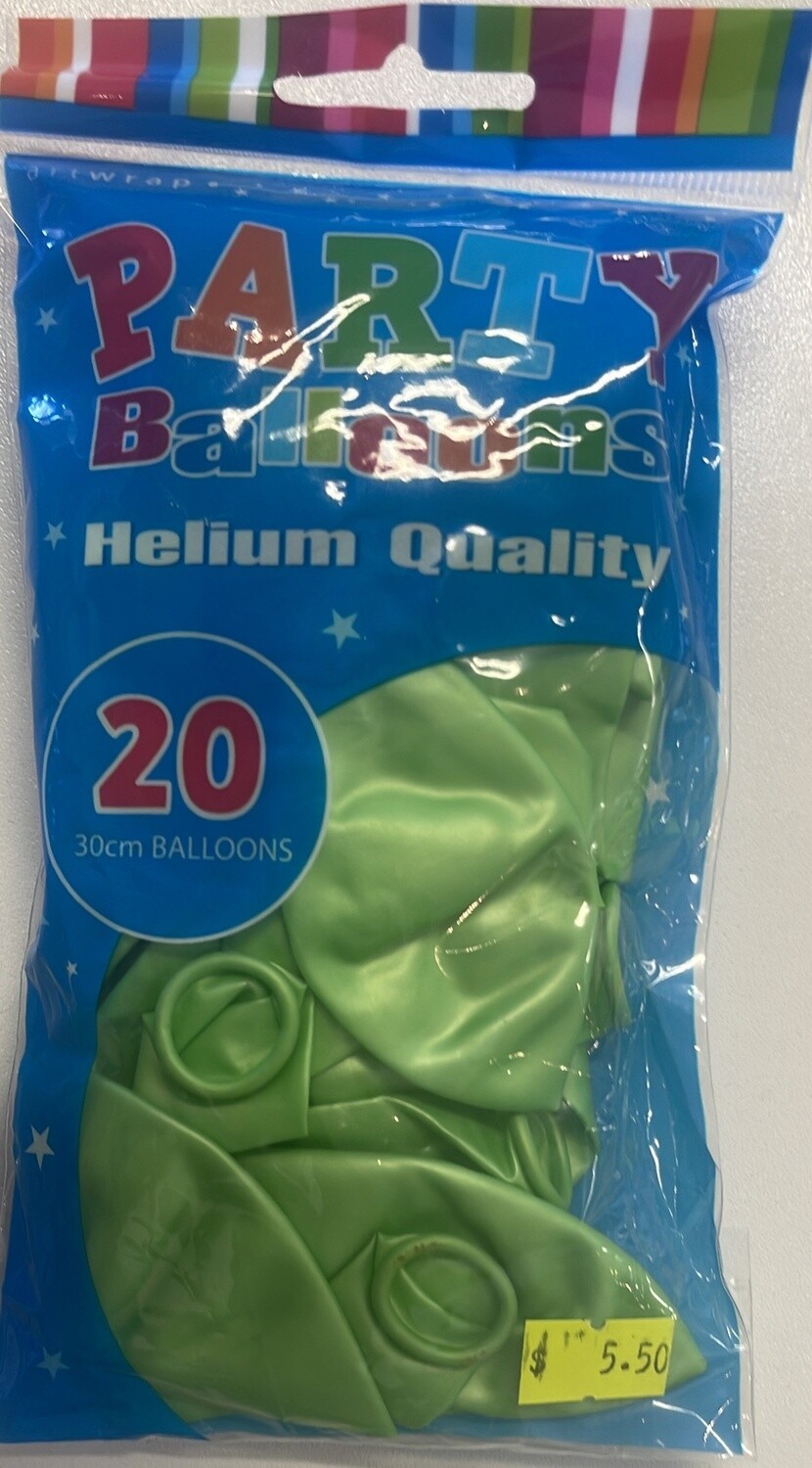 ARTWRAP PARTY BALLOONS green 20pcs