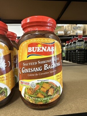 BUENAS SAUTEED SHRIMP PASTE (GINISANG BAGOONG) HOT 340G