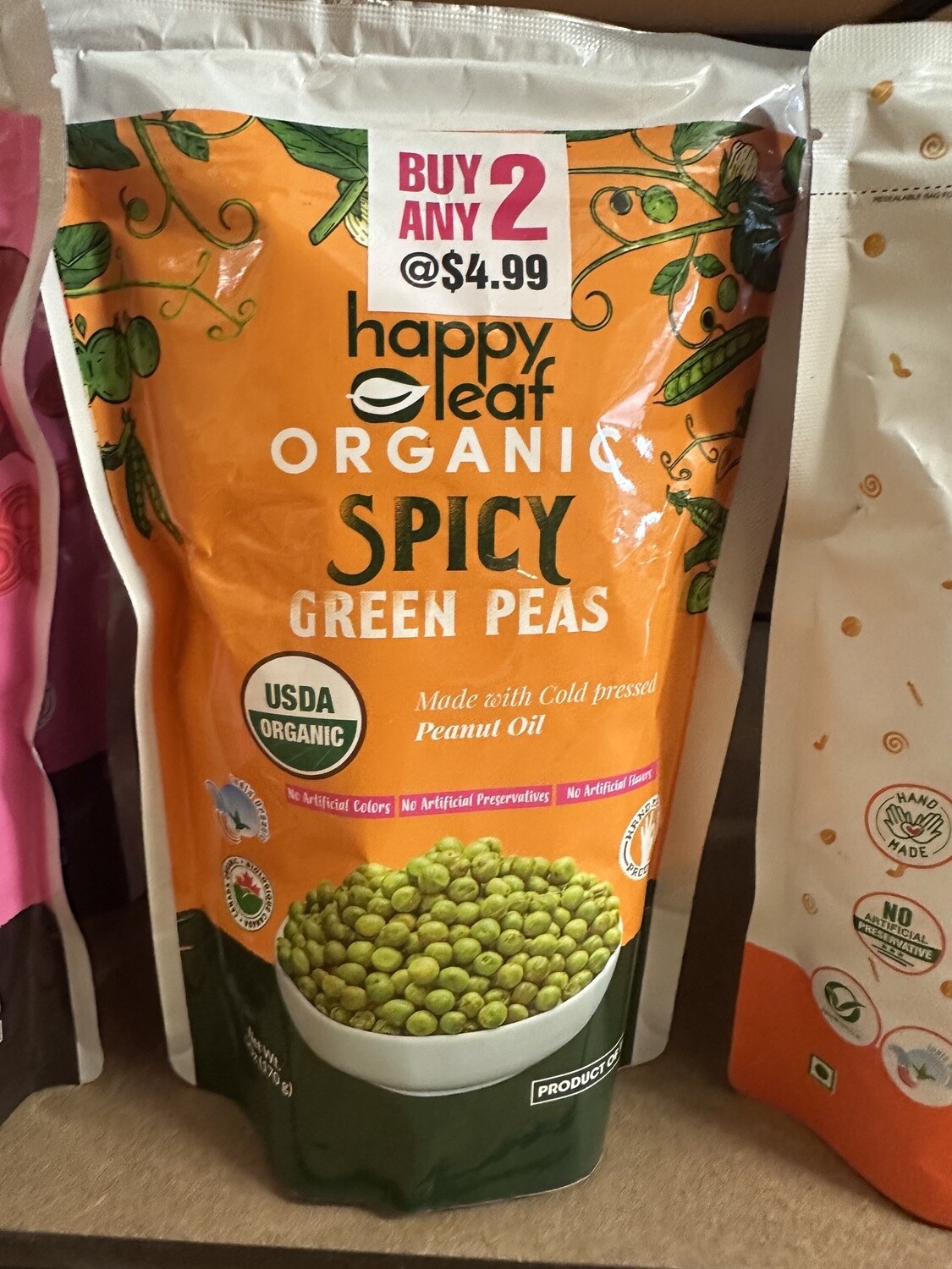 HAPPY LEAF SPICY GREEN PEAS 75G