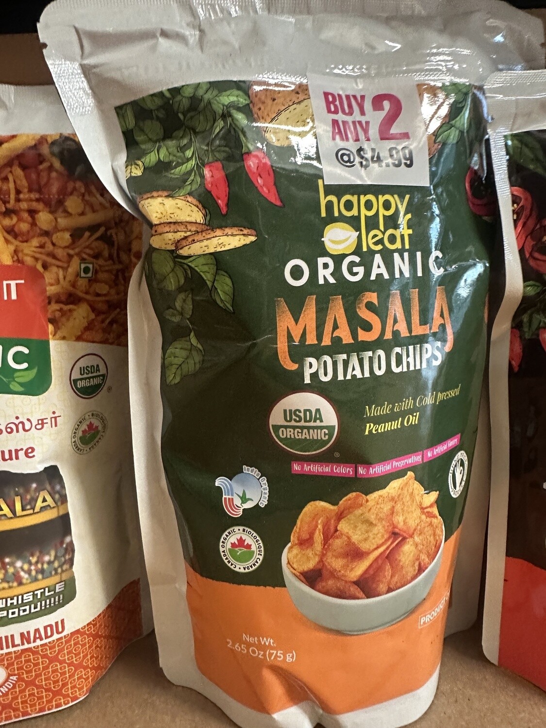 HAPPY LEAF MASALA POTATO CHIPS 75G
