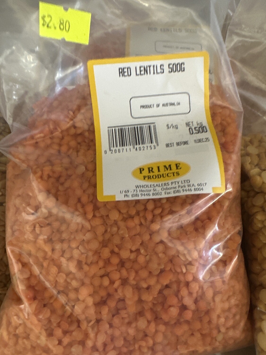RED LENTILS-500gms