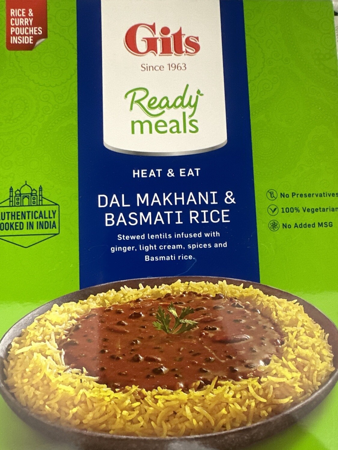 GITS READY MEAL DAL MAKHANI &amp; BASMATI RICE 375G