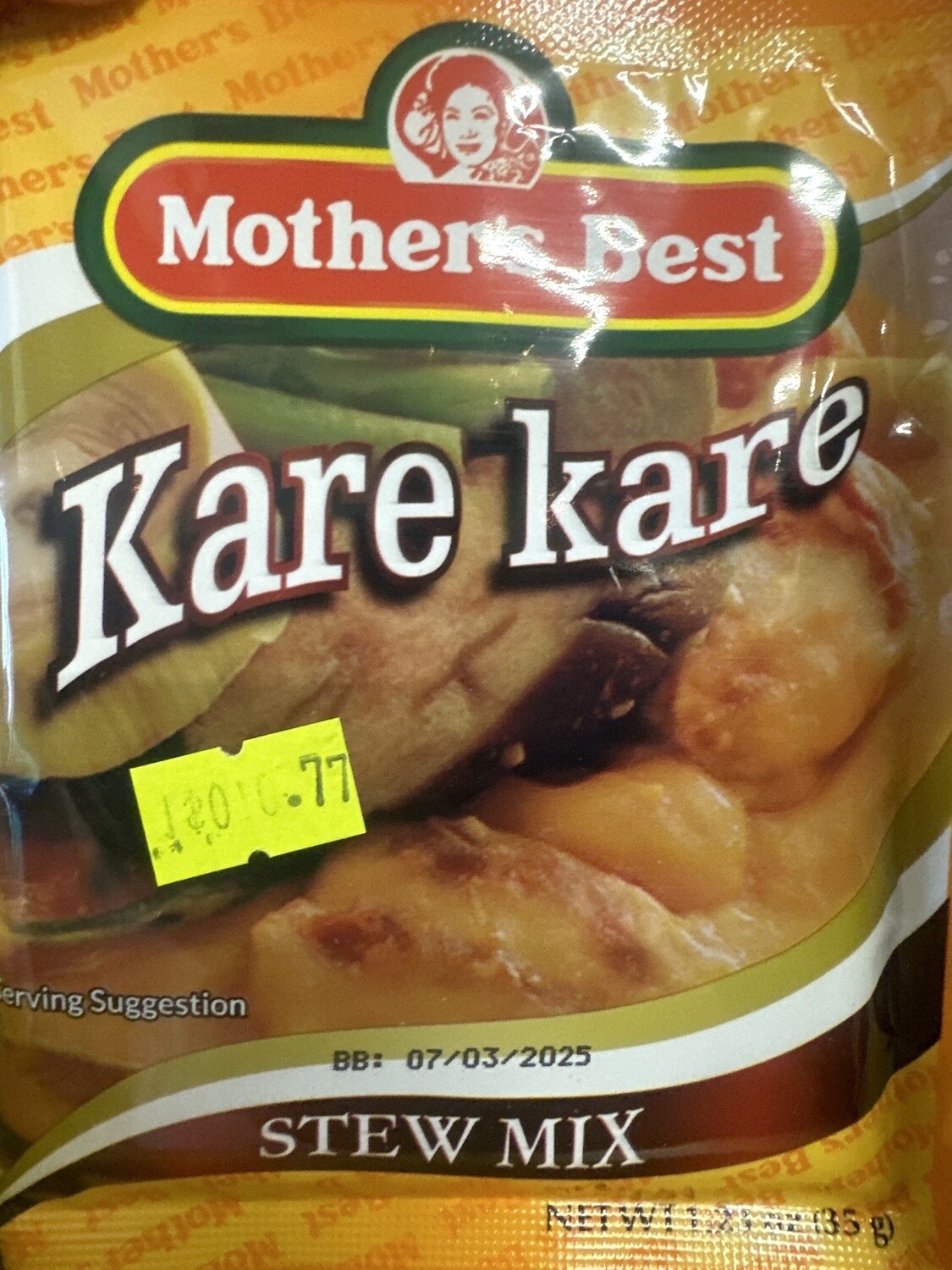 MOTHER&#39;S BEST SPICY STEW MIX (KARE-KARE MIX) 35G