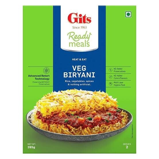 GITS READY MEAL VEG BIRYANI 265g