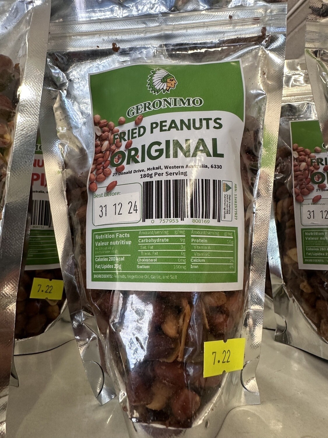 GERONIMO  PEANUT ORIGINAL 180G