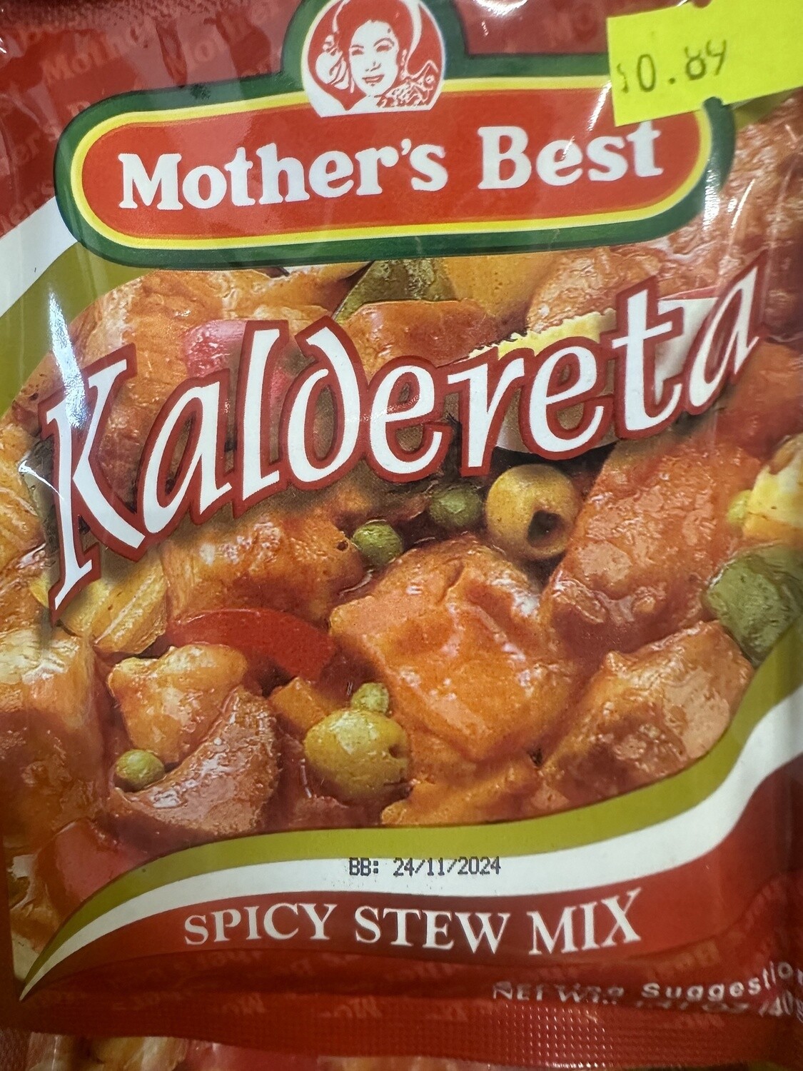 MOTHER'S BEST SPICY STEW MIX (KALDERETA MIX) 40G