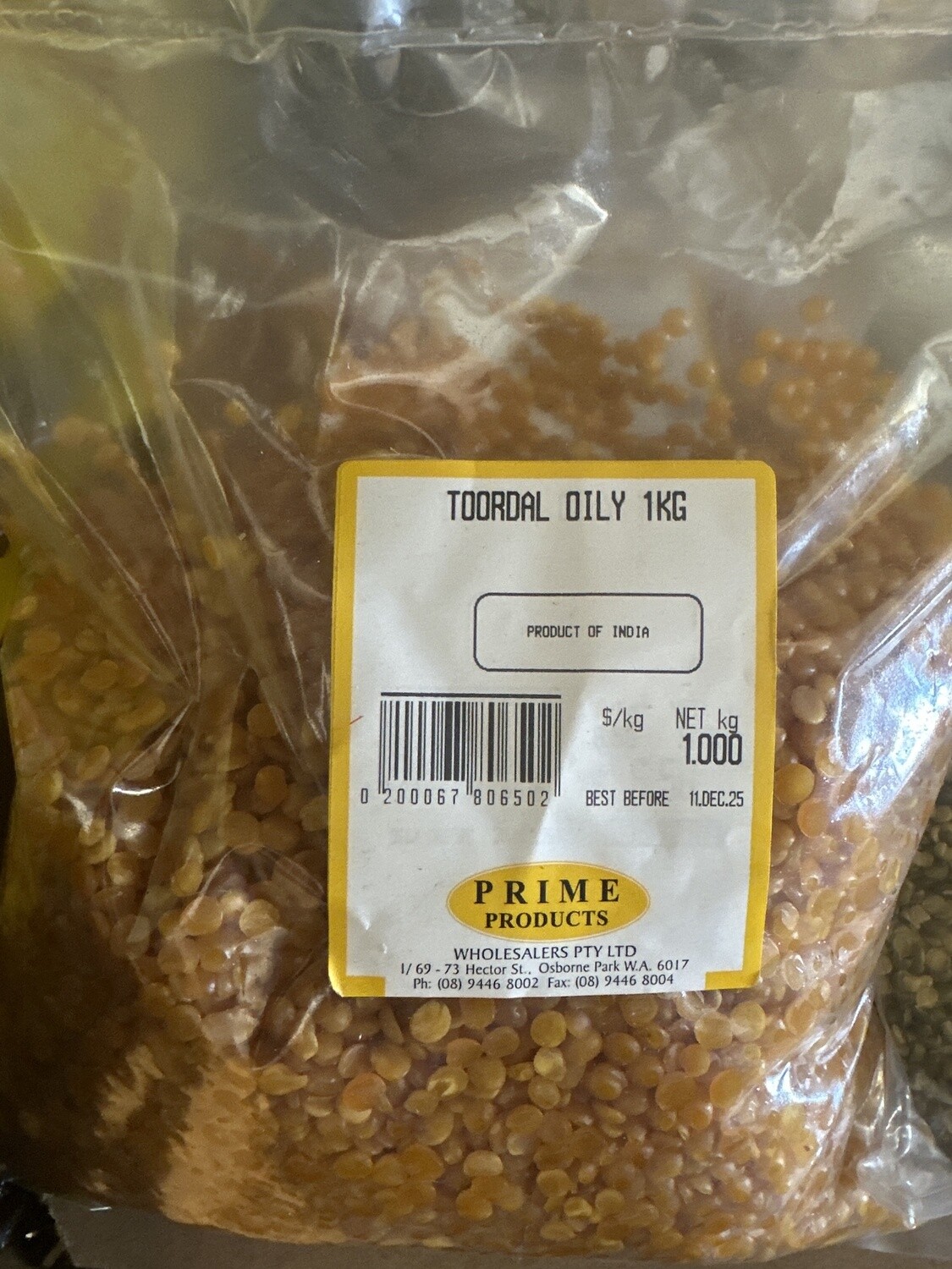 TOOR DAL OILY-1KG