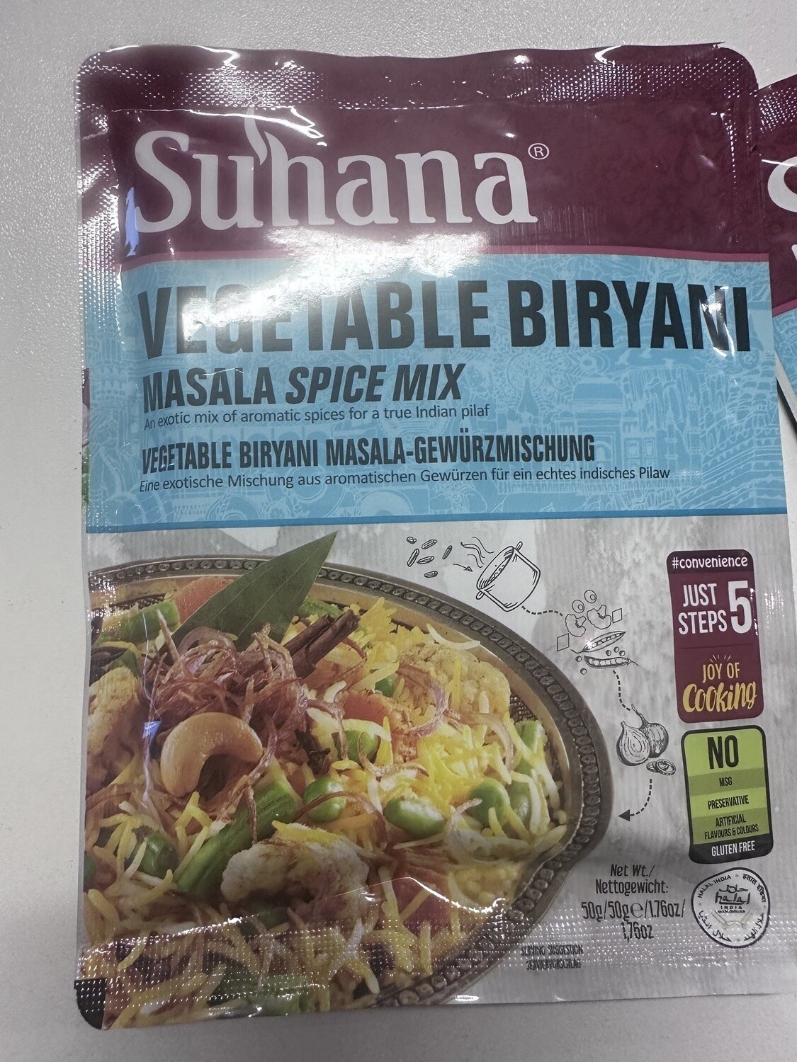 SUHANA VEGETABLE BIRYANI  MASALA SPICE MIX 50G