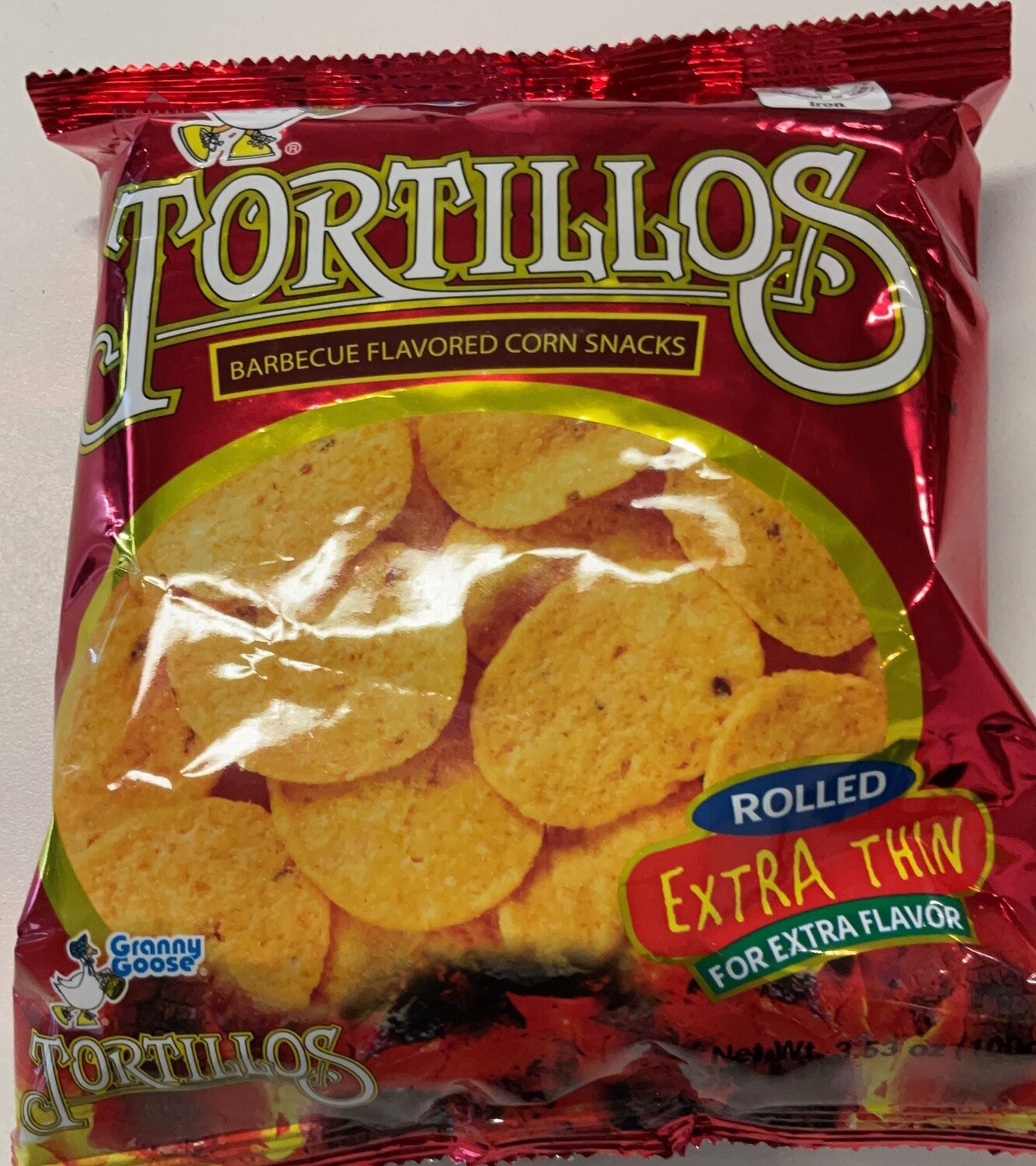 *GRANNY GOOSE TORTILLOS BBQ 100G