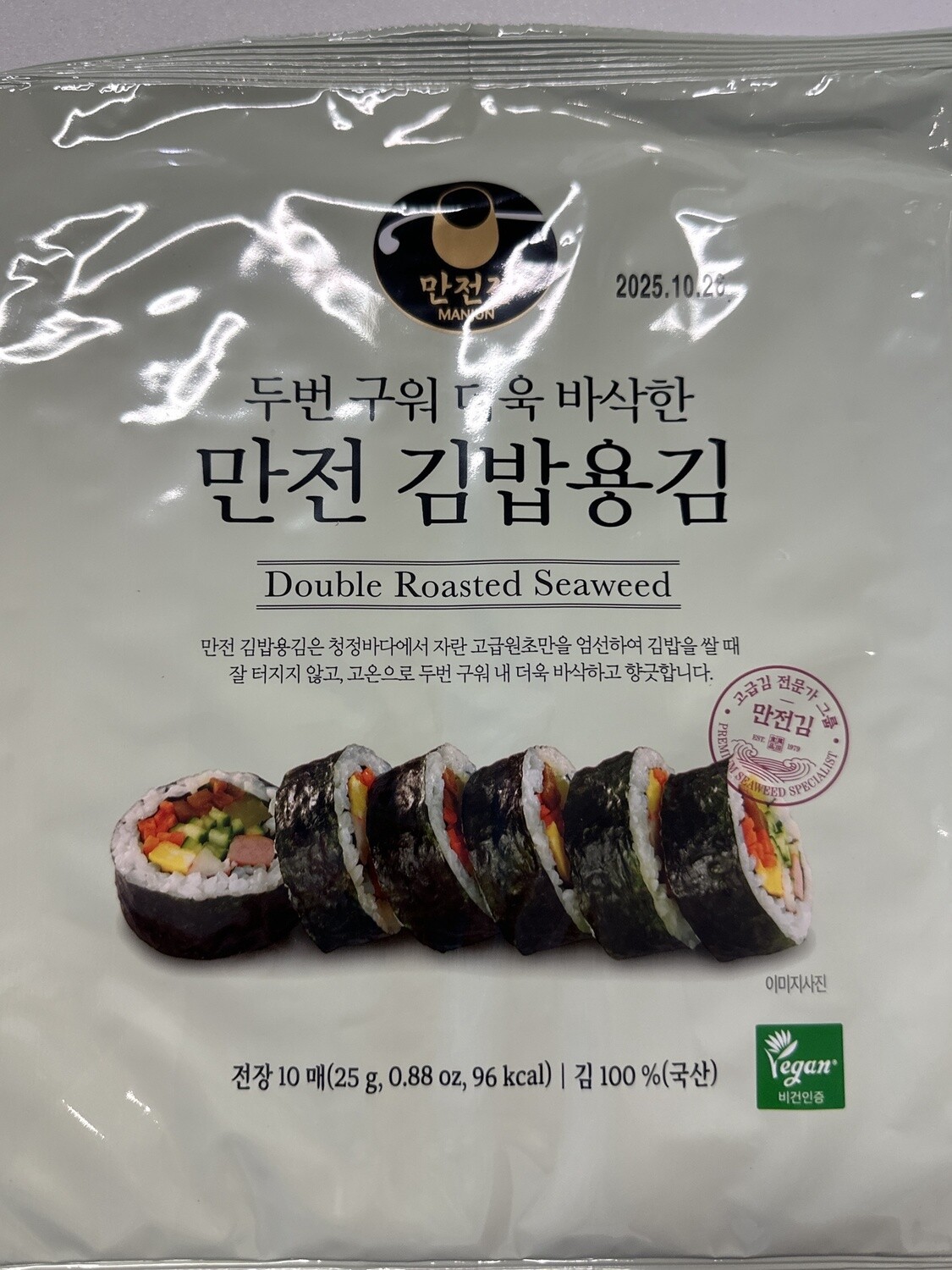 MANJUN DBL ROASTED SEAWEEDS 25G