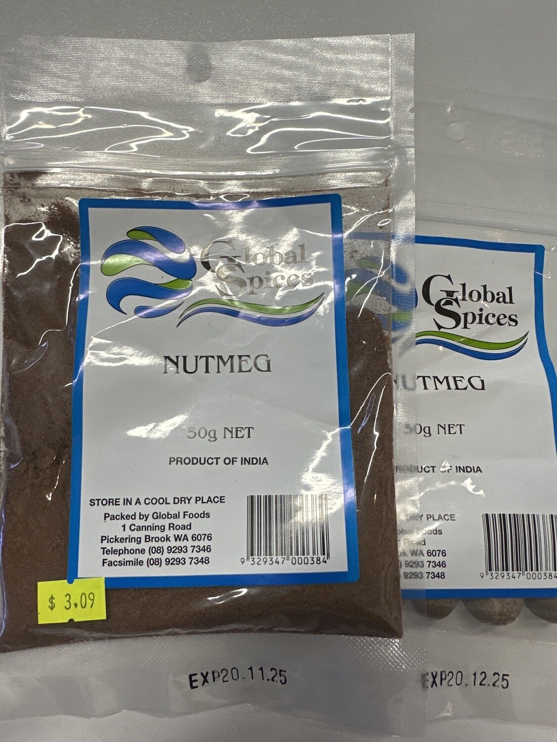 GS  SPICES NUTMEG WHOLE/PWDR  50G