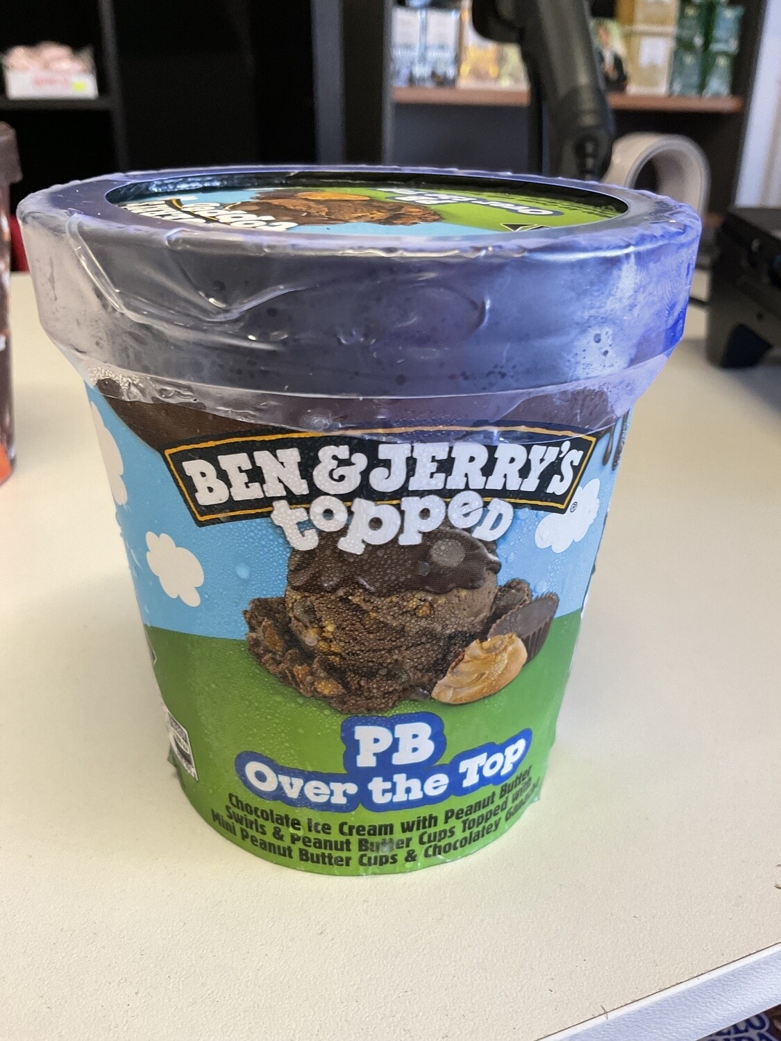 BEN &amp; JERRY&#39;S PB OVER THE TOP 436ML