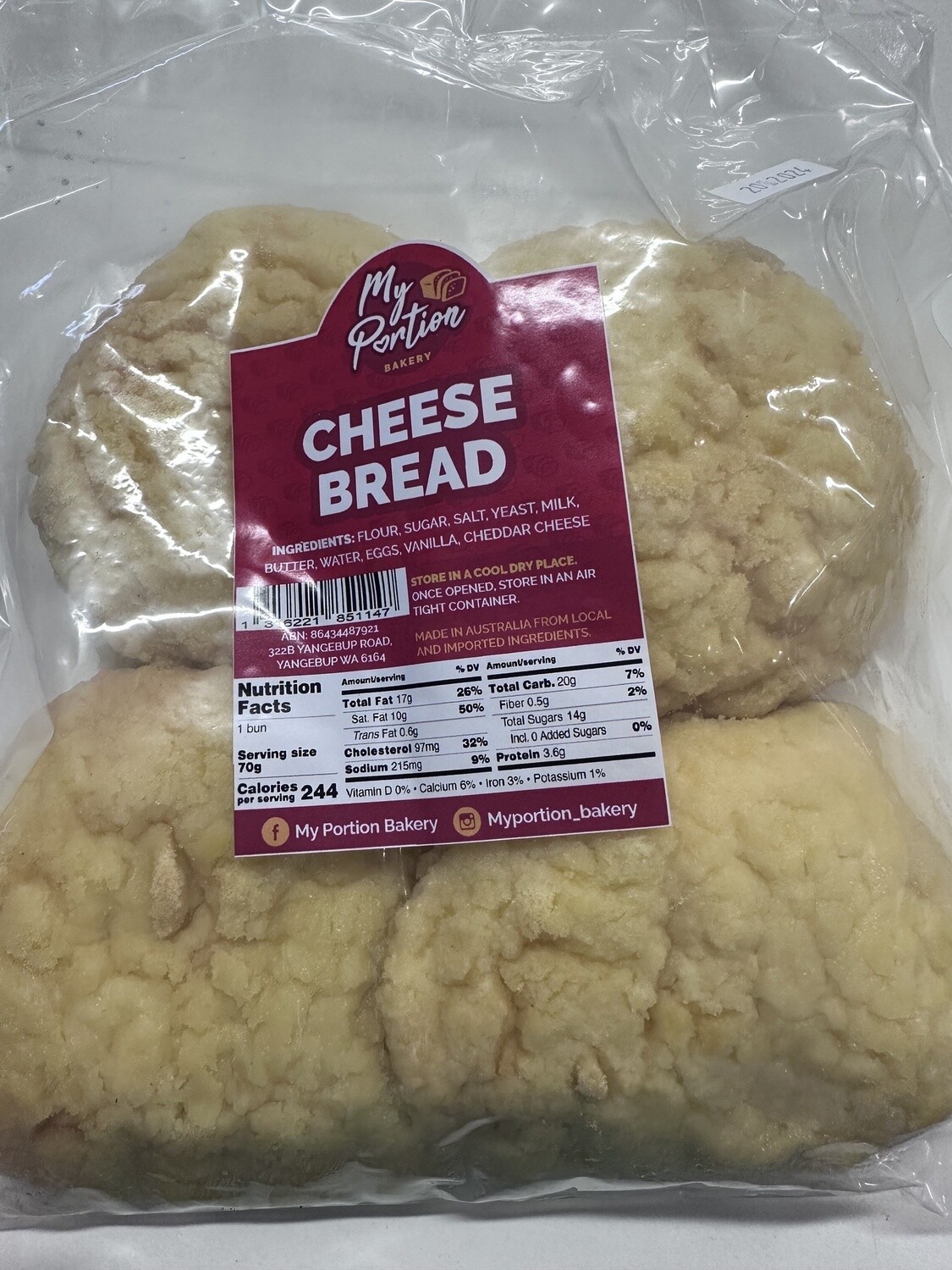 MY PORTION CHEESE BREAD 4X PCS