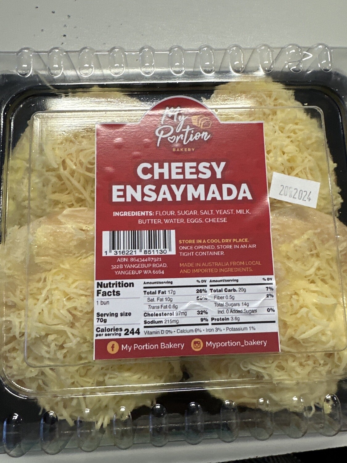MY PORTION CHEESY ENSAYMADA 4XPCKS