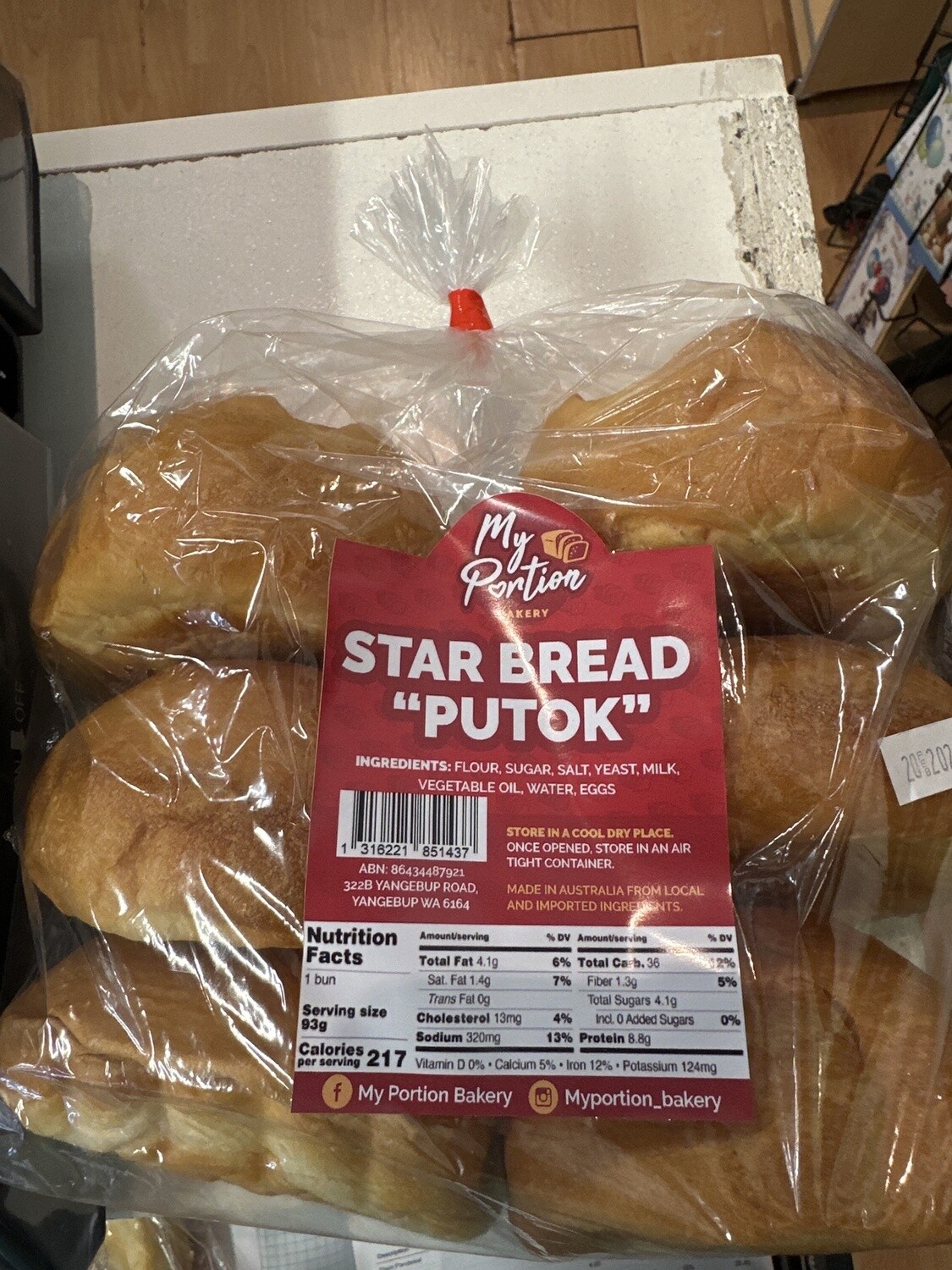 MY PORTION STAR BREAD (PUTOK) 6XPCKS